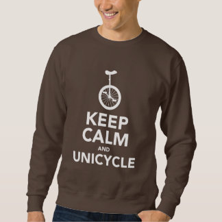Sudadera Guarde la calma y la camiseta del Unicycle