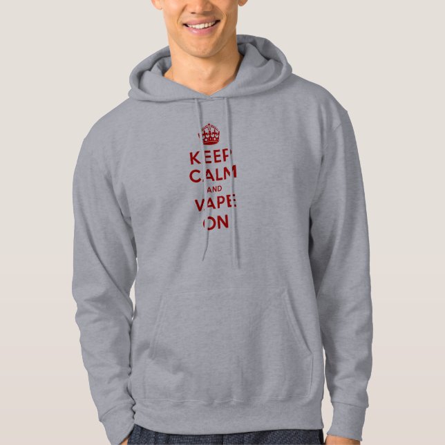 Sudadera Guarde la calma y Vape encendido (Anverso)