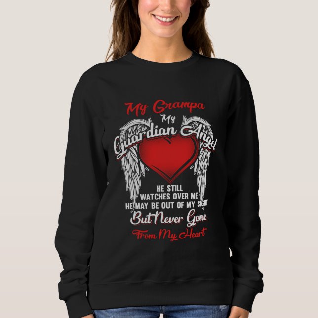 Sudadera Guardian Angel My Grampa Christmas He Watches Over (Anverso)