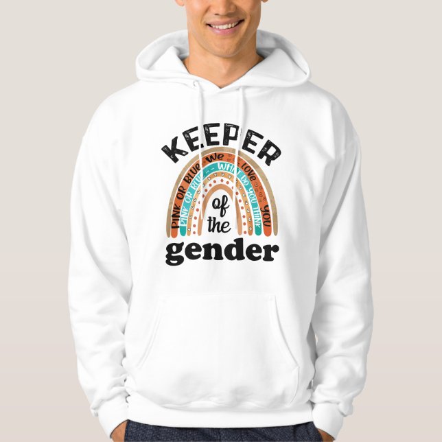 Sudadera Guardián Del Arcoíris De Género Revelación De Bebé (Anverso)