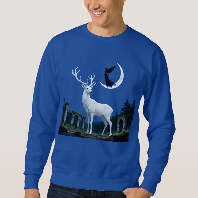 Sudadera Guardian Stag Enchanted Forest Fantasy Art (Anverso)