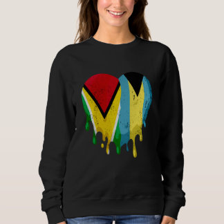 Sudadera Guatemala Bahamas Flag Heart Citizen Grown Patriot