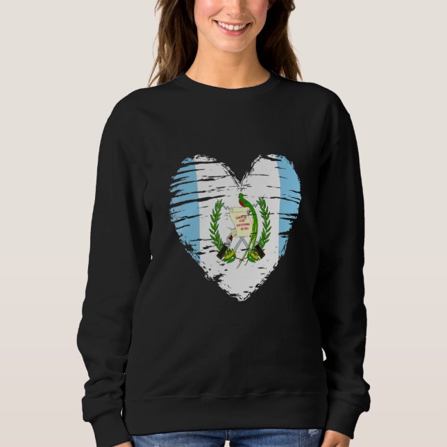 Sudadera Guatemala Corazón Bandera Guatemalteca Orgullo Gua (Anverso)
