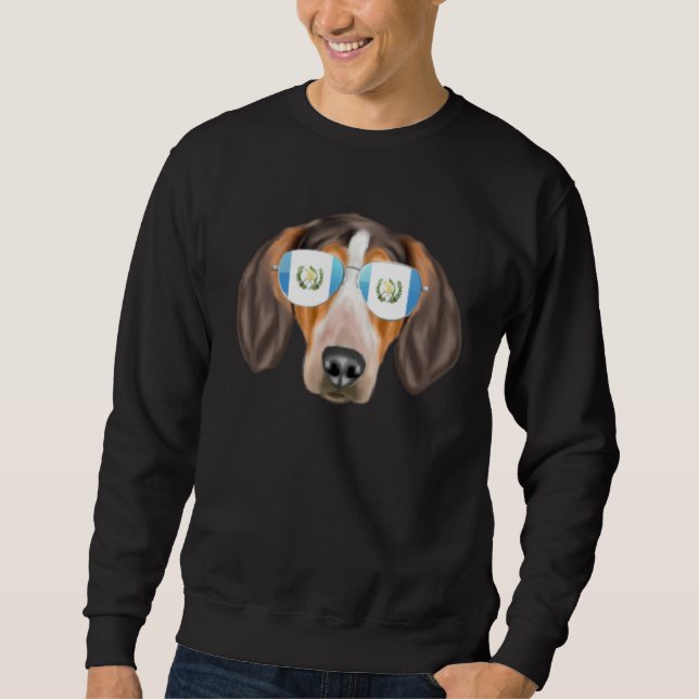 Sudadera Guatemala Flag American English Coonhound Guatemal (Anverso)