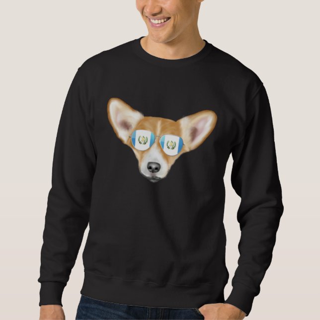 Sudadera Guatemala Flag Pembroke Welsh Corgi Dog Guatemala  (Anverso)