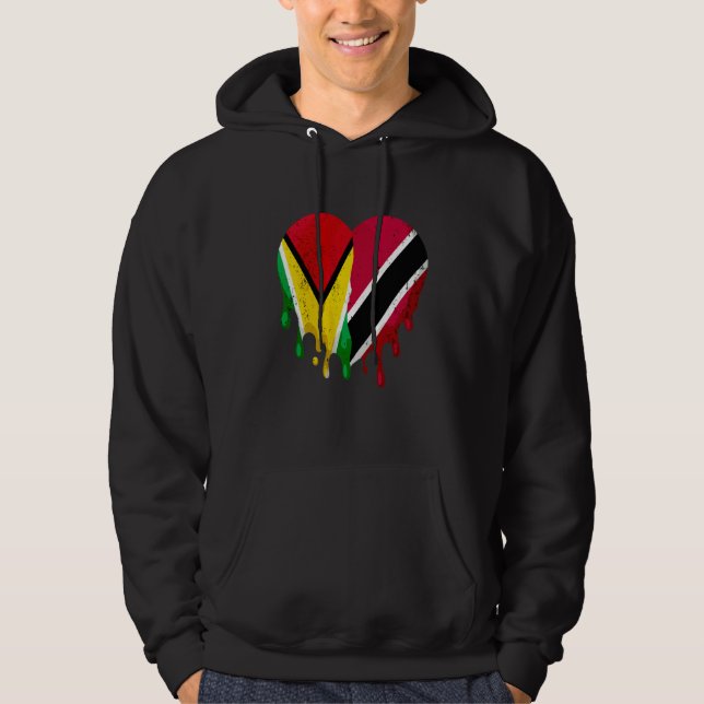 Sudadera Guatemala Trinidad & Tobago Flag Heart Citizen Pat (Anverso)