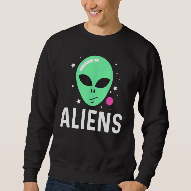Sudadera Guay Alien Art Para Hombres Mujeres Cabeza Verde G (Anverso)
