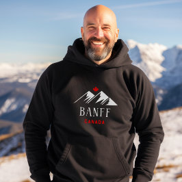 Sudadera Guay Banff Canada Mountains Maple Leaf color oscur
