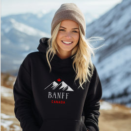 Sudadera Guay Banff Canada Mountains Maple Leaf color oscur