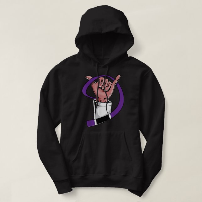 Sudadera Guay BJJ Purple Belt Gift Brasileño Jiu Jitsu, Mar (Diseño del anverso)
