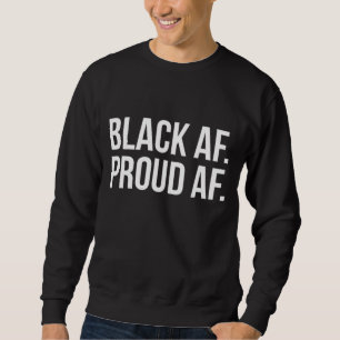 Sudadera Guay Black History Month con White Text Black AF