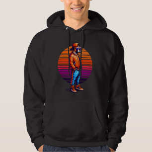 Sudadera Guay Boxer Dog Moderno Estilo Urbano Sunset Retro 