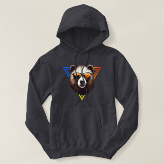 Sudadera Guay Brown Bear con gafas de sol Fun Hoodie