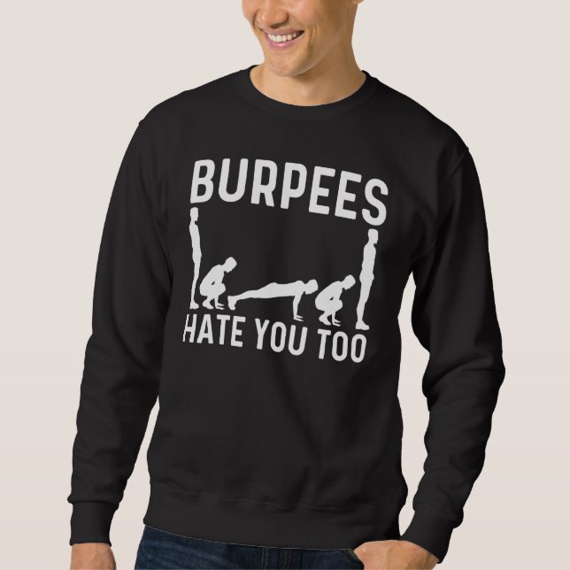 Sudadera Guay Burpee Para Hombres Mujeres Fitness Workout G (Anverso)