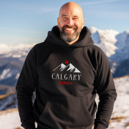 Sudadera Guay Calgary Canada Mountains Maple Leaf Dark
