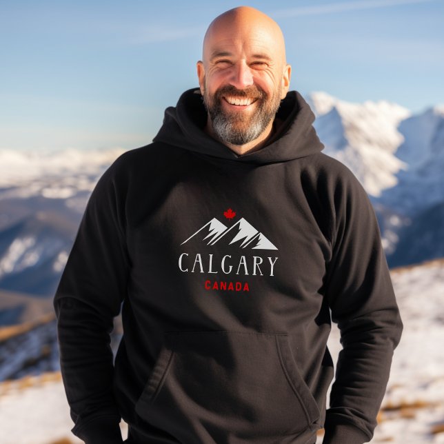 Sudadera Guay Calgary Canada Mountains Maple Leaf Dark (Subido por el creador)