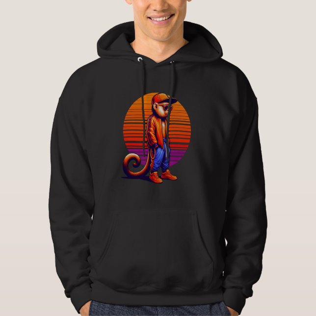 Sudadera Guay Capuchin Monkey Moderno Estilo Urbano Sunset  (Anverso)