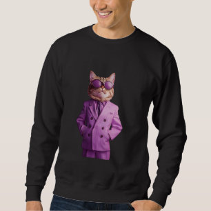 Sudadera Guay Cat In Suite Con Estilo Gafas De Sol