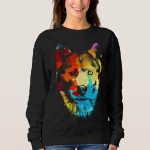 Sudadera Guay Colorful Husky Artwork