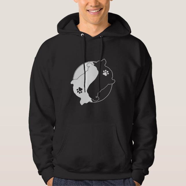 Sudadera Guay Corgi Yin Yang Paw Dog Corgi (Anverso)