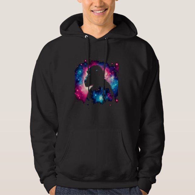 Sudadera Guay Cosmic Bonobo Monkey Galaxy Espacio gráfico A (Anverso)