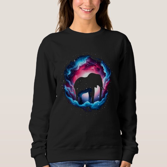 Sudadera Guay Cosmic Elephant Galaxy Graphic Space Art (Anverso)