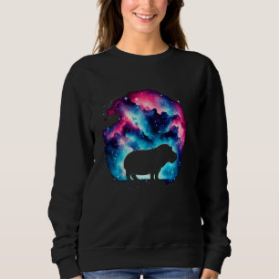 Sudadera Guay Cosmic Hippopótamo Galaxy Graphic Space Art
