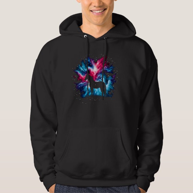 Sudadera Guay Cosmic Horse Galaxy Graphic Space Art (Anverso)