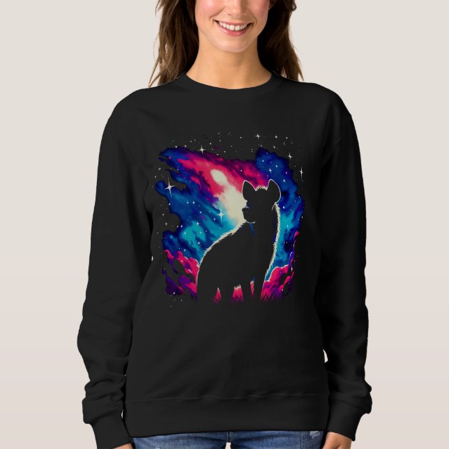 Sudadera Guay Cosmic Hyena Galaxy Graphic Space Art (Anverso)