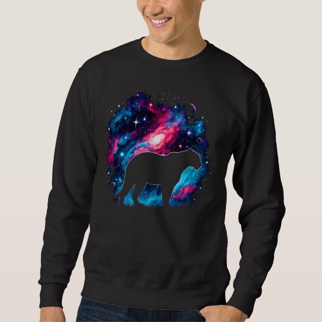 Sudadera Guay Cosmic Jaguar Galaxy Graphic Space Art (Anverso)