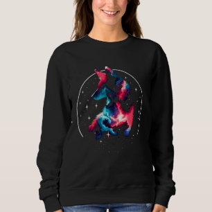 Sudadera Guay Cosmic Maned Wolf Galaxy Espacio gráfico