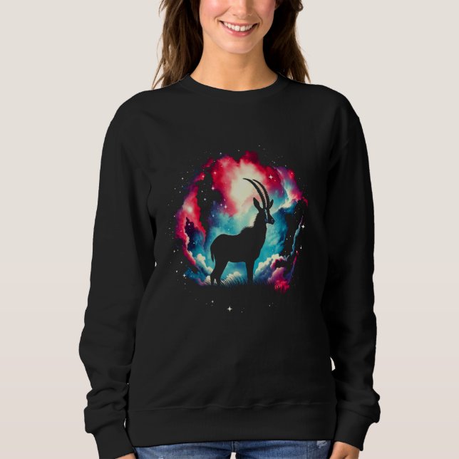 Sudadera Guay Cosmic Roan Antelope Galaxy Graphic Space Art (Anverso)