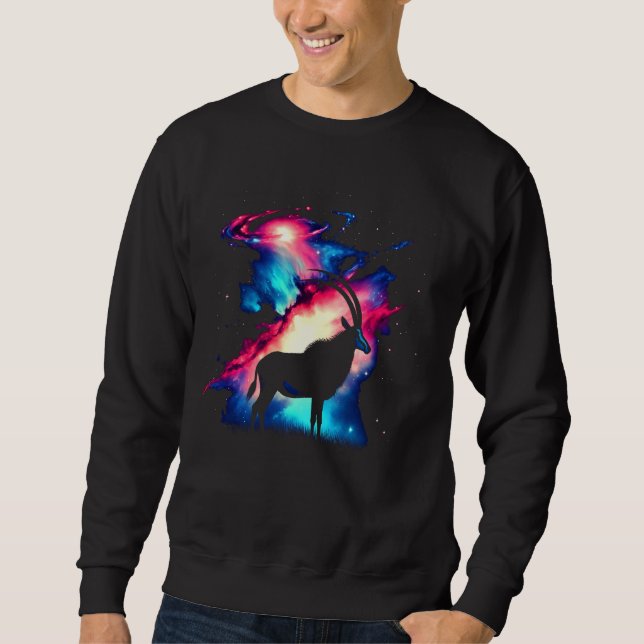 Sudadera Guay Cosmic Sable Antelope Galaxy Graphic Space Ar (Anverso)