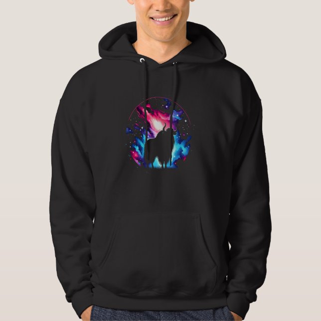 Sudadera Guay Cosmic Takin Galaxy Graphic Space Art (Anverso)