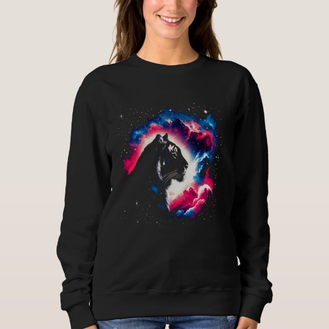 Sudadera Guay Cosmic Tiger Galaxy Graphic Space Art (Anverso)