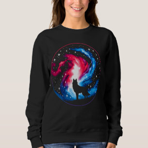 Sudadera Guay Cosmic Wolf Galaxy Graphic Space Art