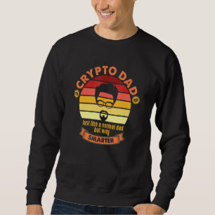 Sudadera Guay Crypto Dad Art En Estilo Vintage Con Orán Roj