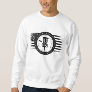 Sudadera Guay Disk Golf Sport USA Bandera Grunge Disk Golf