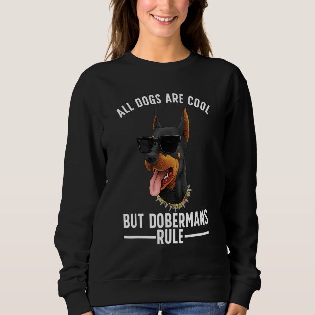Sudadera Guay Doberman Para Hombres Mujeres Dobie Pinscher  (Anverso)