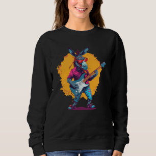 Sudadera Guay Donkey ama el disfraz de guitarra eléctrica
