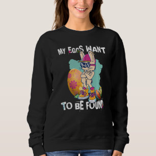 Sudadera Guay Easter Hip Hop Bunny Mis huevos quieren ser e