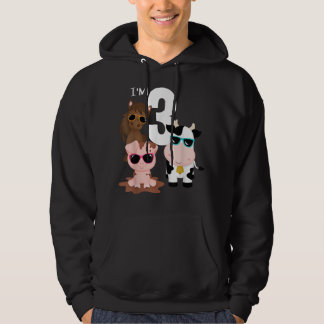 Sudadera Guay Farm Animals 3 años Fiesta de cumpleaños