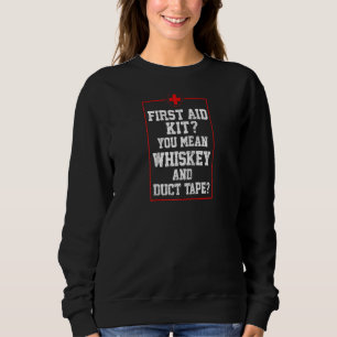 Sudadera Guay First Aid Kit Whiskey Duct Tape Funny Chiste