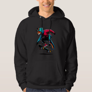 Sudadera Guay Funky Kangaroo Skateboarding Ilustracion Arte