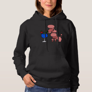 Sudadera Guay Funny Pink Poodle Está Bebiendo Un Daiquiri