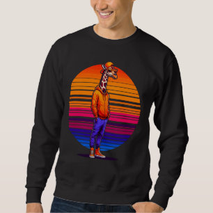 Sudadera Guay Giraffe Moderno Estilo Urbano Sunset Arte Ret