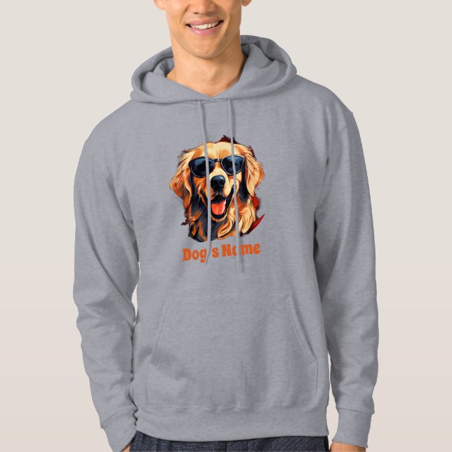 Sudadera Guay Golden Retriever Con Gafas De Sol (Anverso)