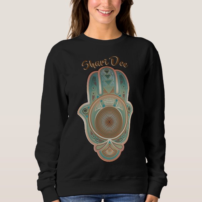 Sudadera Guay Green Hamsa Hand Personalizado (Anverso)