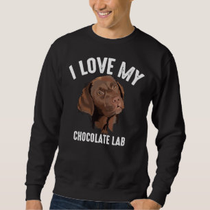 Sudadera Guay I Love My Chocolate Lab Brown Labrador Mascot