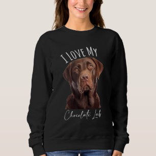 Sudadera Guay I Love My Chocolate Lab Funny Brown Labrador